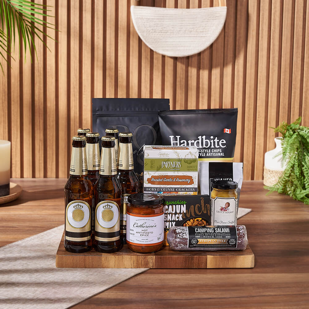 Etobicoke Beer & Crunch Snack Basket, beer gift, beer, snack gift, snack, Montreal delivery
