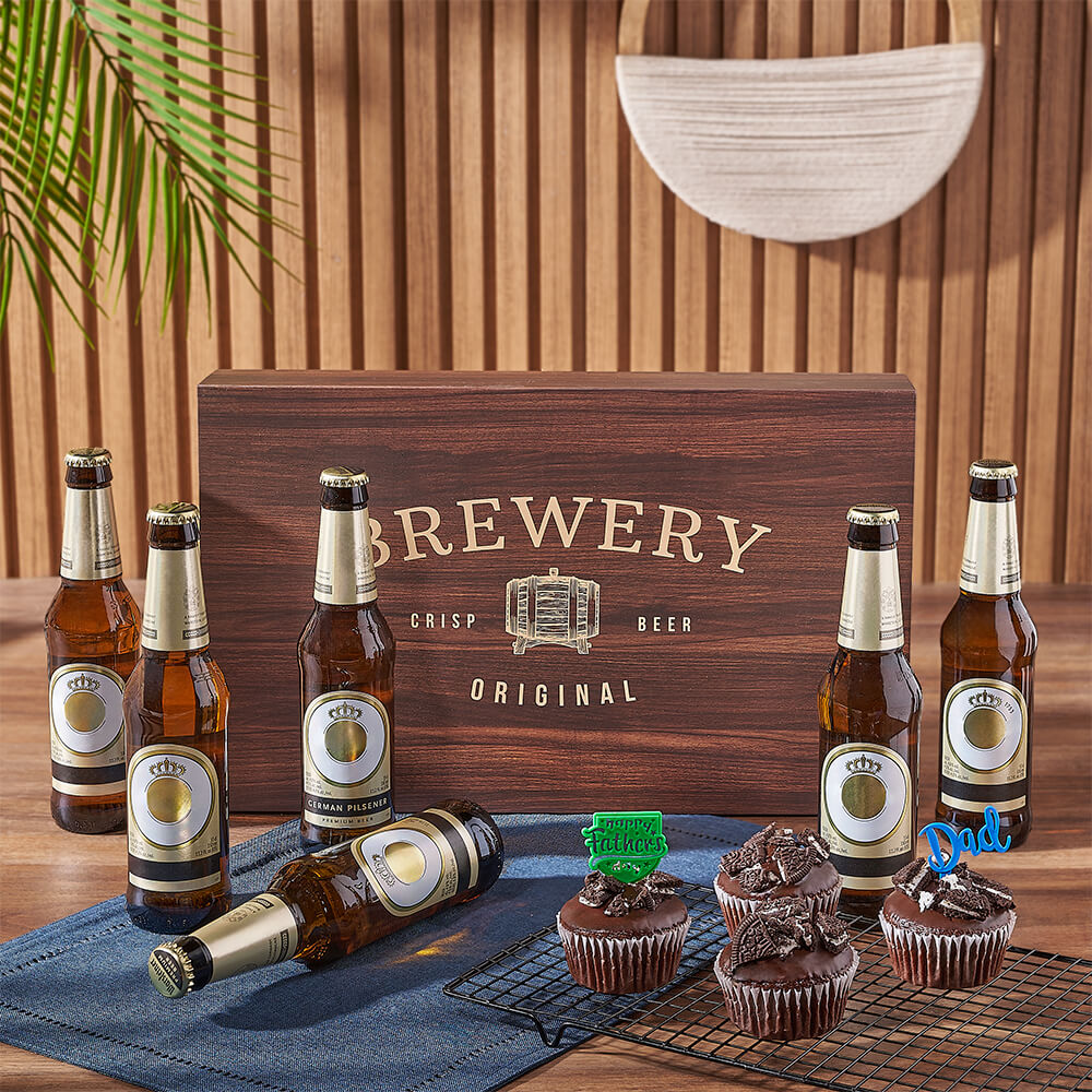 Father’s Day Beer &amp; Cupcake Gift, beer gift, beer, fathers day gift, fathers day, cupcake gift, cupcake, Montreal delivery