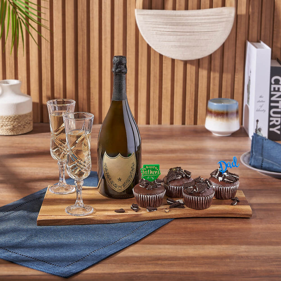 Father’s Day Bubbly & Cupcake Gift, fathers day gift, fathers day, sparkling wine gift, sparkling wine, champagne gift, champagne, cupcake gift, cupcake, Montreal delivery