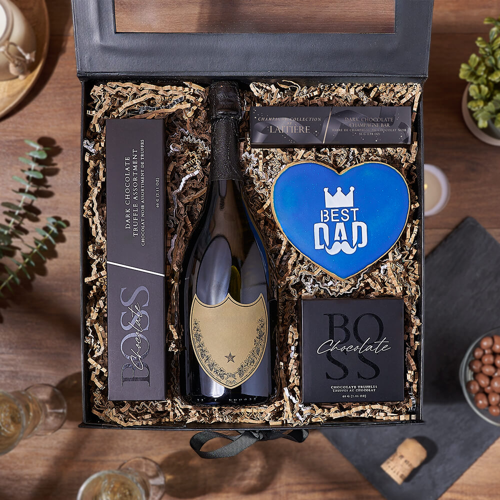 Father’s Day Champagne &amp; Sweets Box, sparkling wine gift, sparkling wine, champagne gift, champagne, fathers day gift, fathers day, Montreal delivery