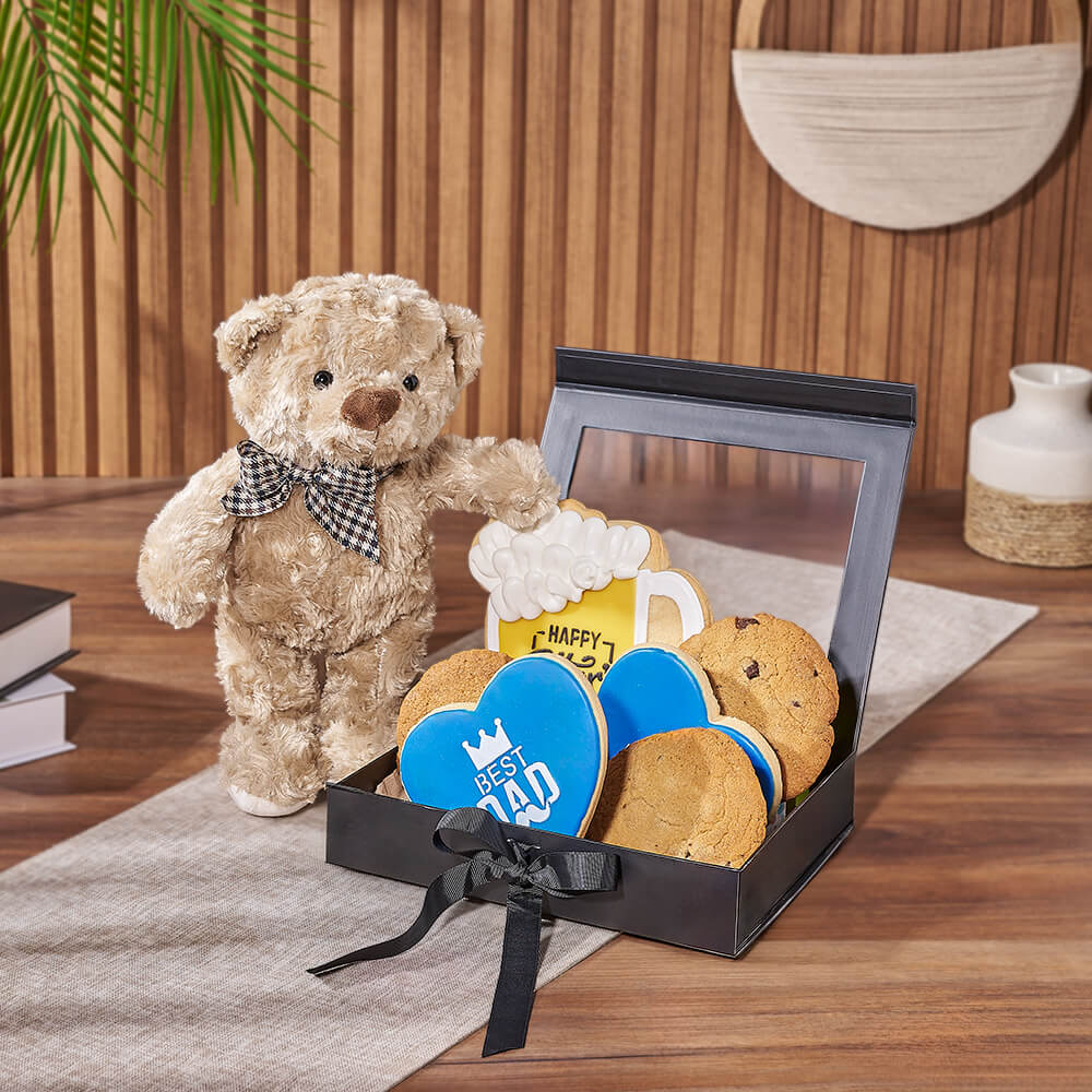 Father’s Day Cookie &amp; Bear Gift, fathers day gift, fathers day, cookie gift, cookie, Montreal delivery