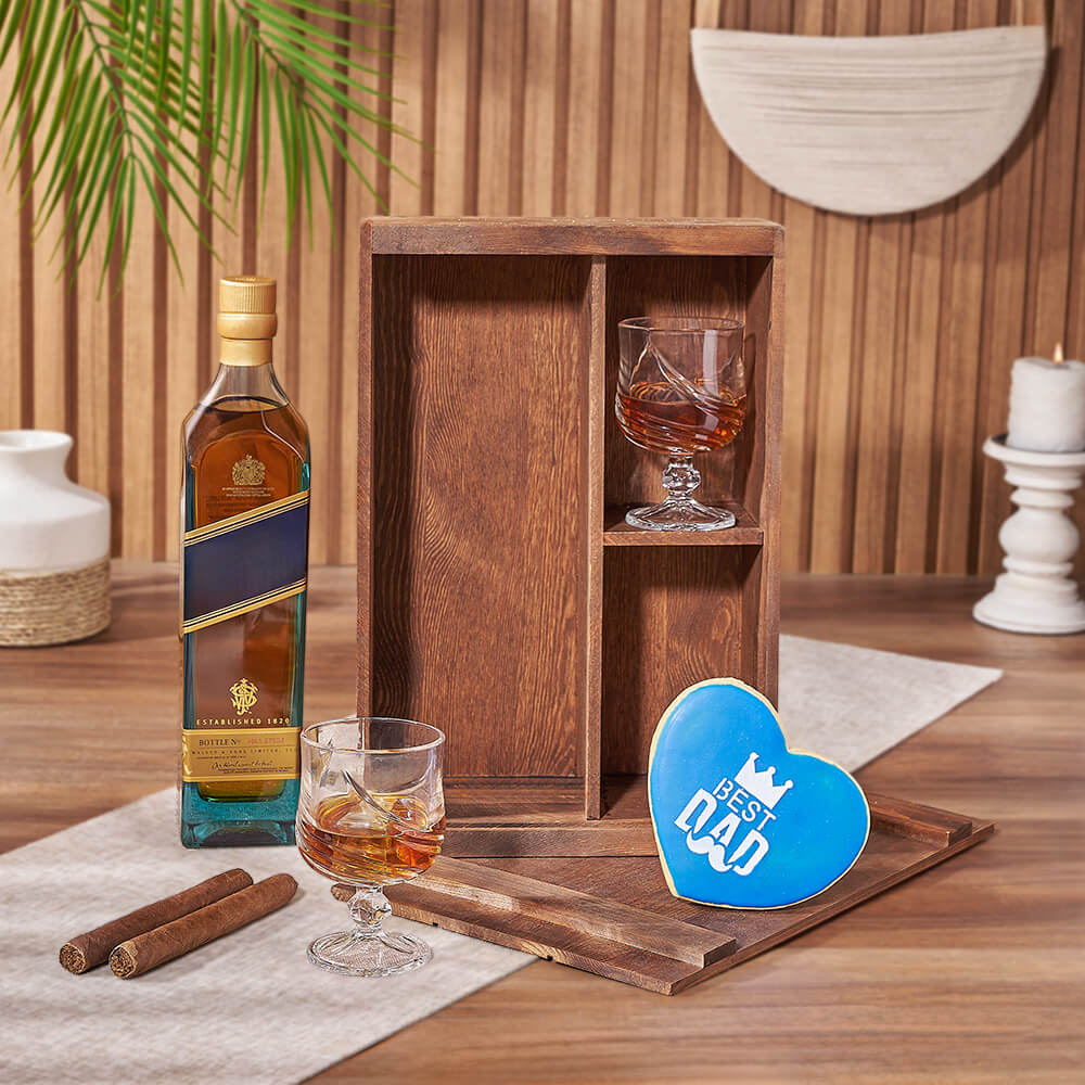 Father’s Day Spirits &amp; Cookie Box, liquor gift, liquor, cookie gift, cookie, cigar gift, cigar, fathers day gift, fathers day, Montreal delivery