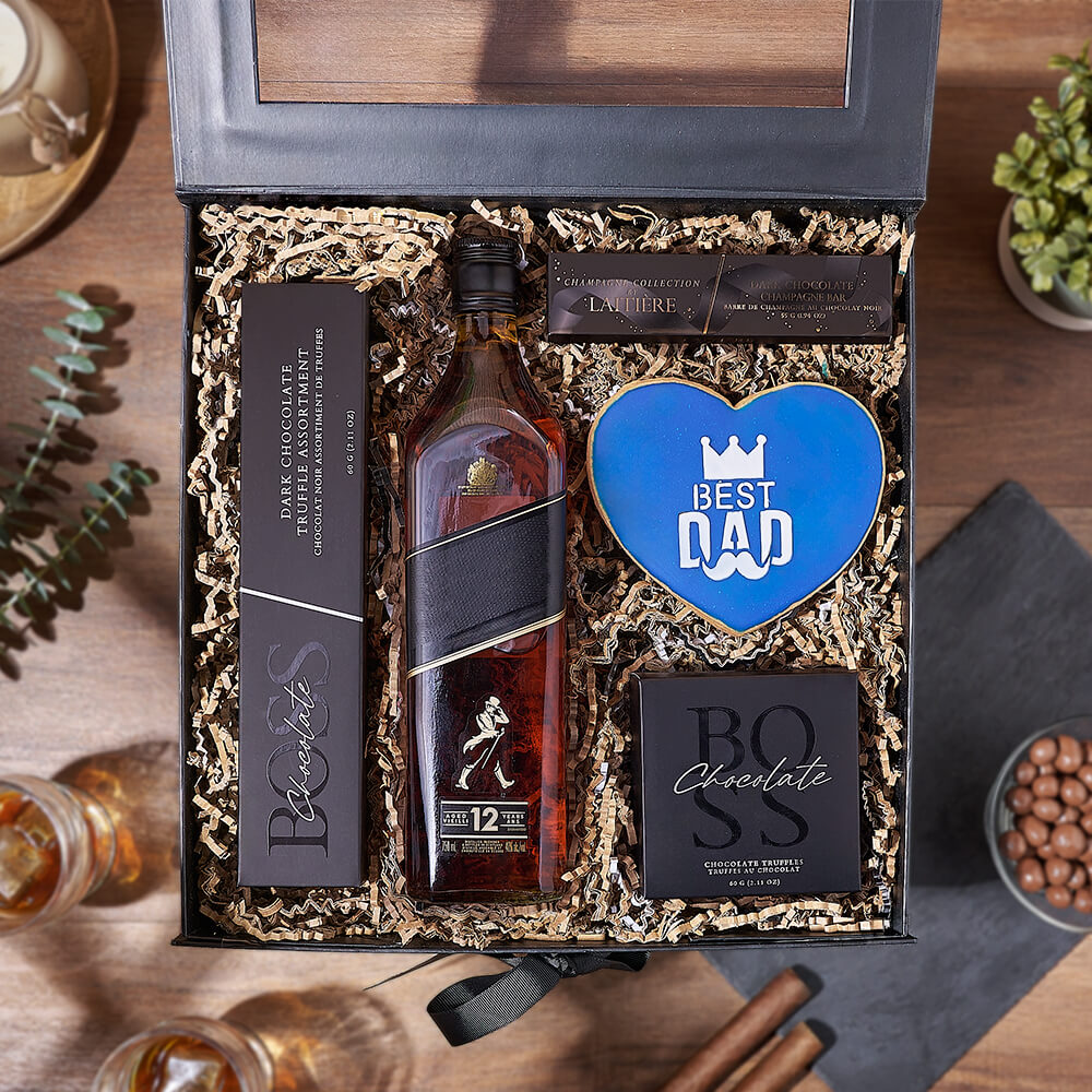 Father’s Day Spirits &amp; Sweets Box, fathers day gift, fathers day, cookie gift, cookie, chocolate gift, chocolate, Montreal delivery