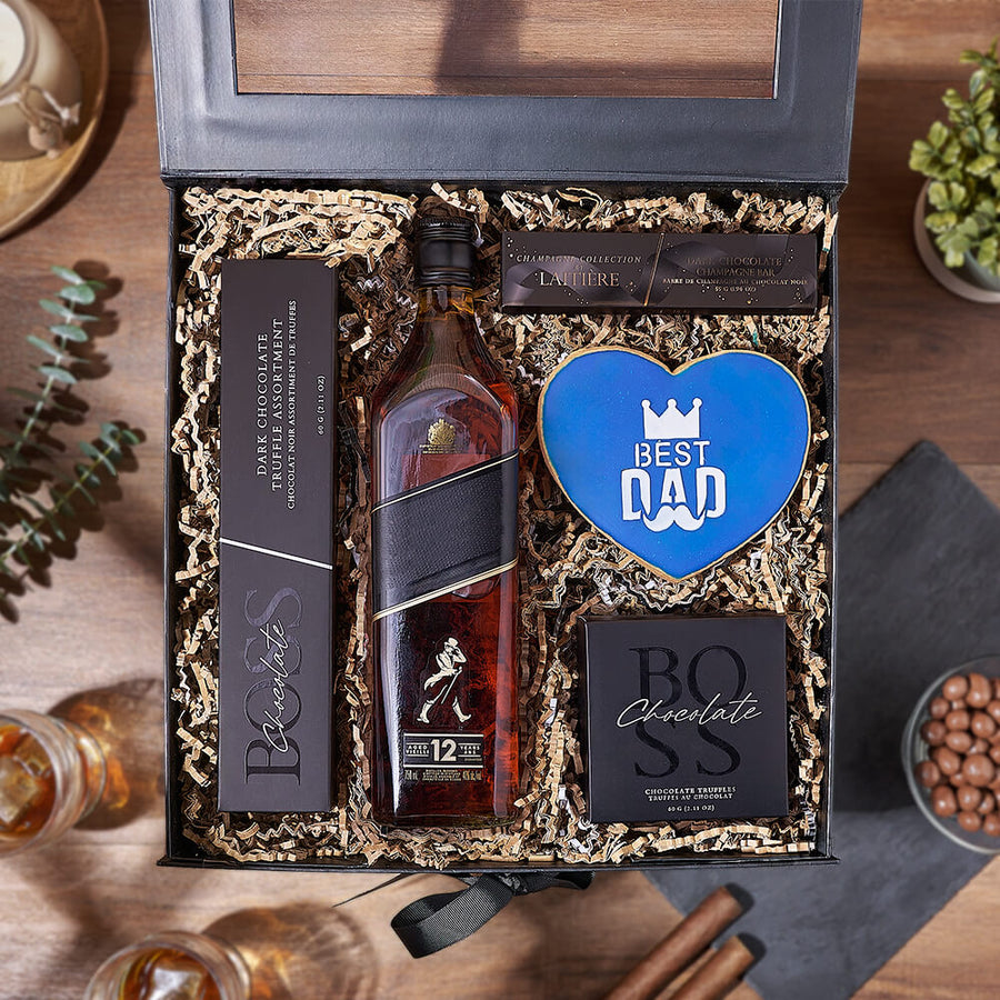 Father’s Day Spirits & Sweets Box, fathers day gift, fathers day, cookie gift, cookie, chocolate gift, chocolate, Montreal delivery