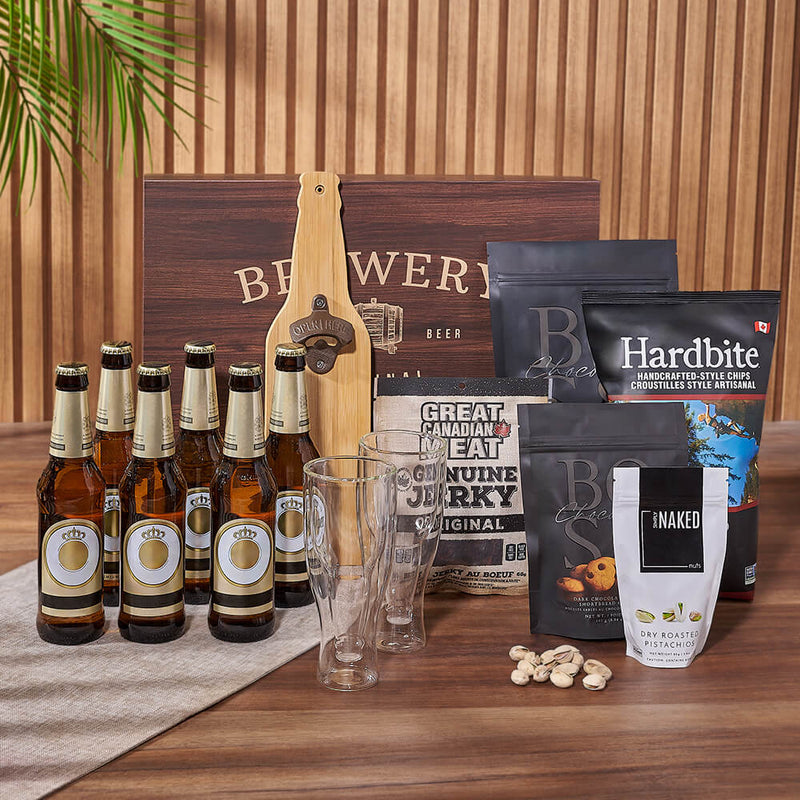 Game Day Beer Basket, beer gift, beer, snack gift, snack,  Montreal delivery