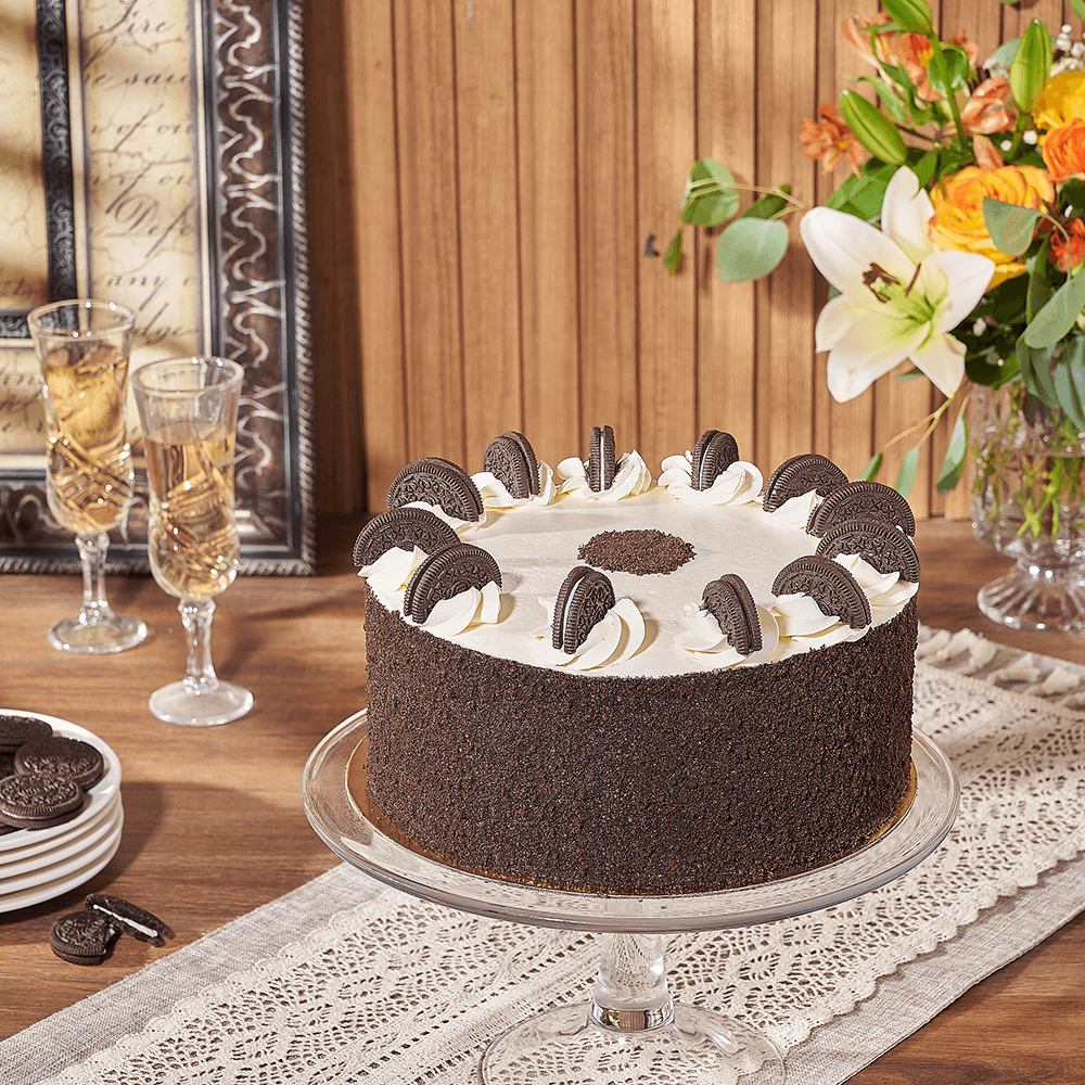Grand Oreo Chocolate Cake, oreo cake gift, oreo cake, cookies and cream cake, cookies and cream cake gift, cake gift, cake, Montreal delivery
