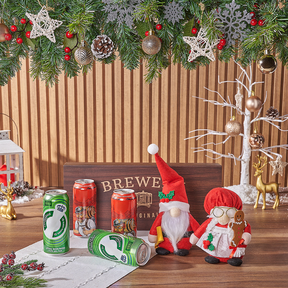 Happy Holidays Craft Beer &amp; Santa Gift, craft beer gift, craft beer, christmas gift, christmas, Montreal delivery