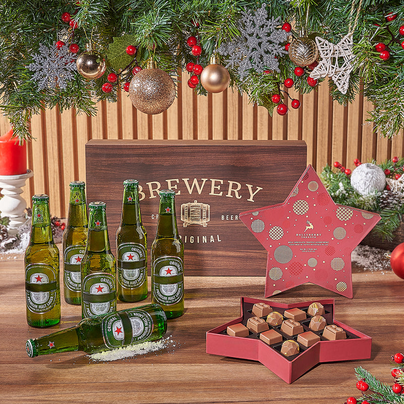 Holiday Beer & Chocolates Set, beer gift, beer, chocolate gift, chocolate, christmas gift, christmas, Montreal delivery