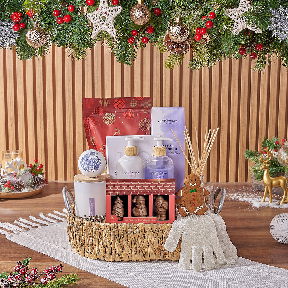 Holiday Treat &amp; Spa Gift, spa gift, spa, Christmas gift, Christmas, chocolate gift, chocolate, Montreal delivery
