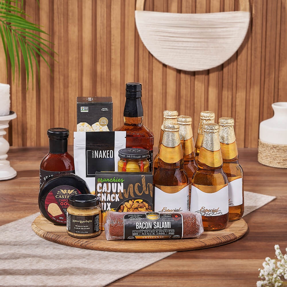 Knob Hill Beer &amp; Spirits Gift Basket from Montreal Baskets - Liquor Gift Set - Montreal Delivery