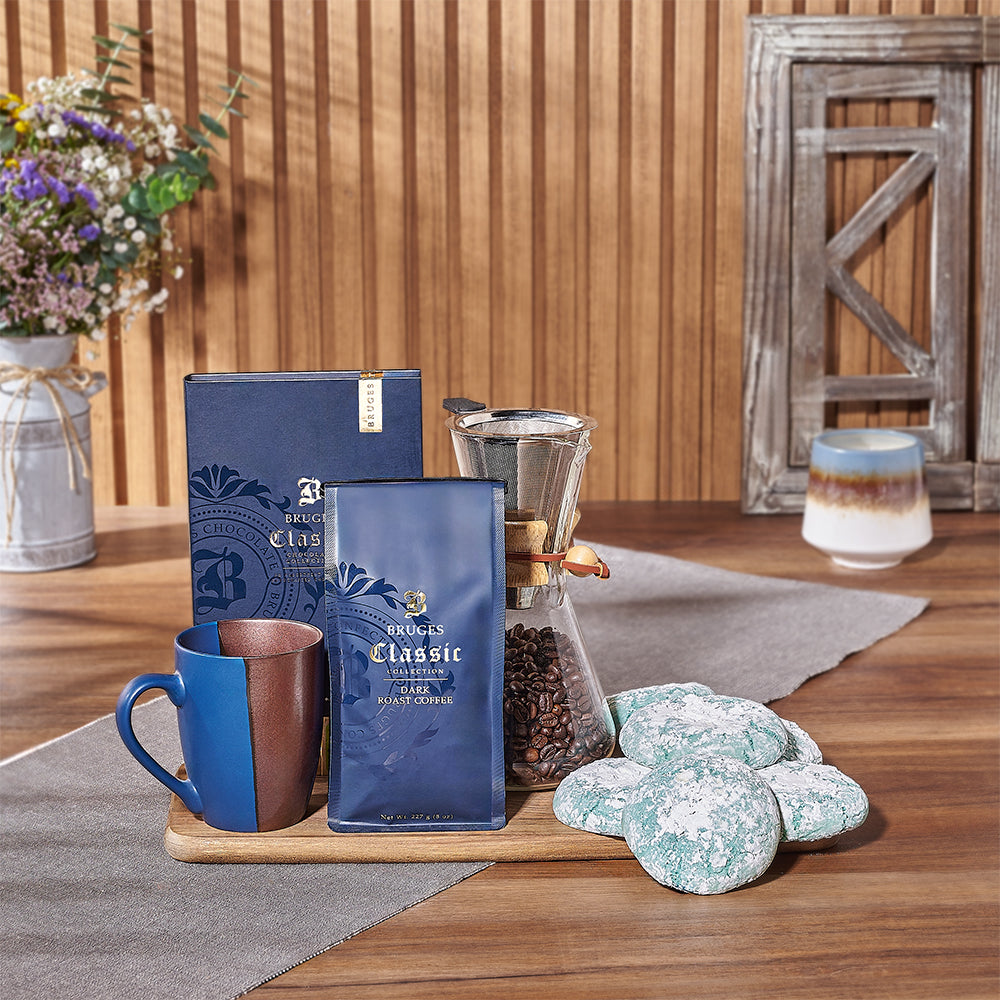Kosher Coffee &amp; Cookies Gift Basket - Kosher Gift Basket - Montreal Delivery
