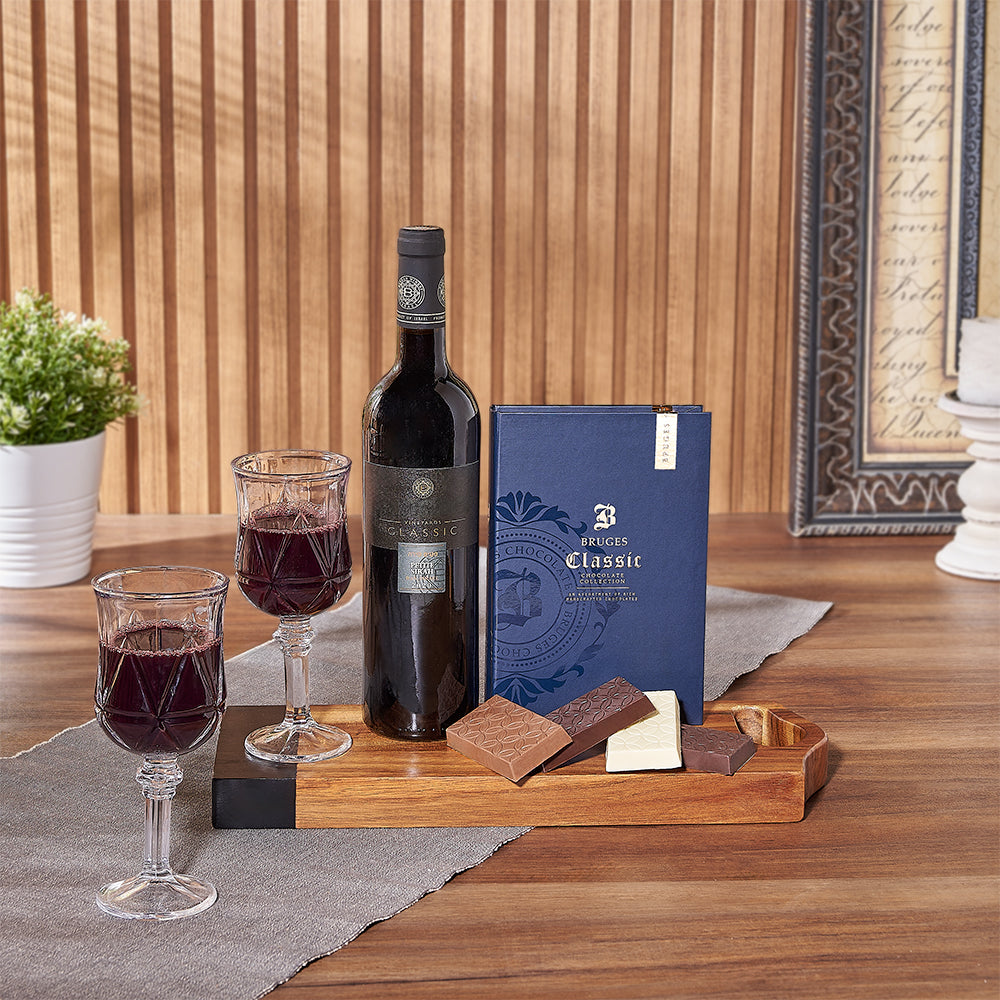 Kosher Wine &amp; Chocolate for Two
Montreal Baskets- Montreal Delivery