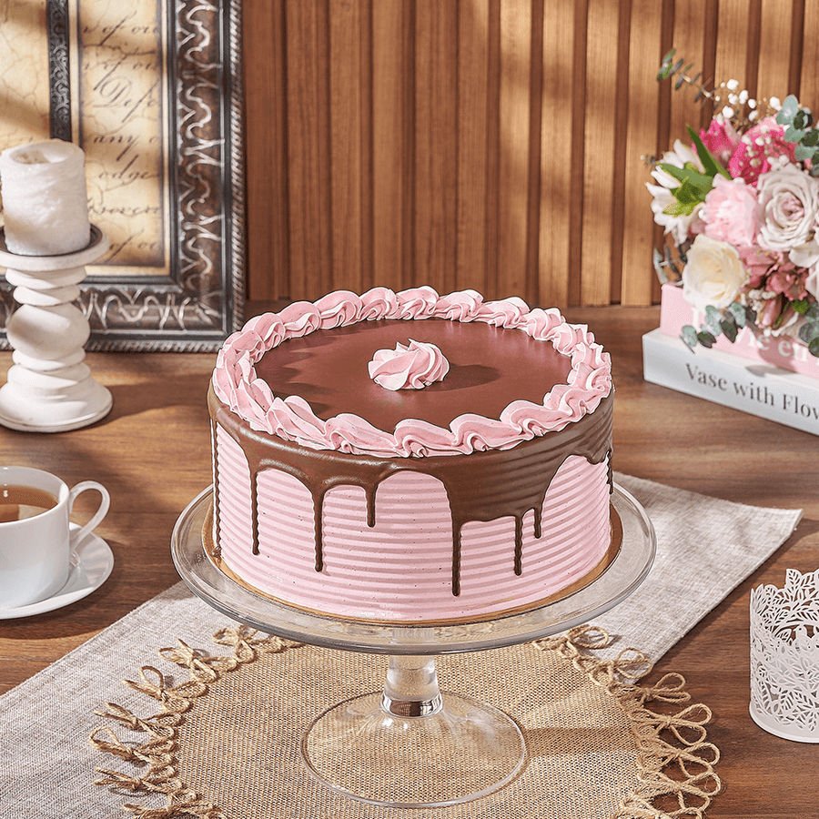 Large Raspberry Chocolate Cake, cake gift, cake, chocolate cake gift, chocolate cake, Montreal delivery