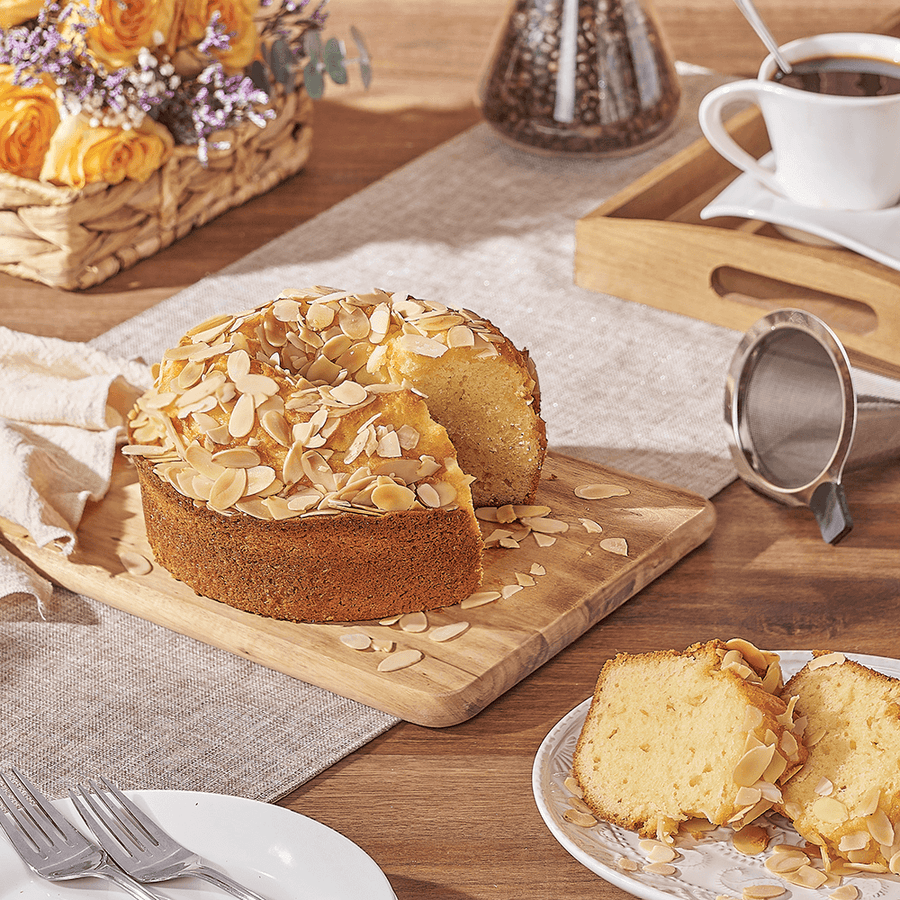 Lemon Almond Coffee Cake, cake gift, cake, coffee cake gift, coffee cake