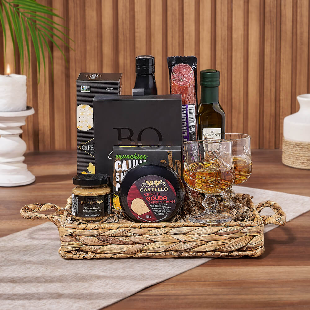 Like A Boss Liquor Gift Basket, liquor gift, liquor, charcuterie gift, charcuterie, chocolate gift, chocolate, Montreal delivery