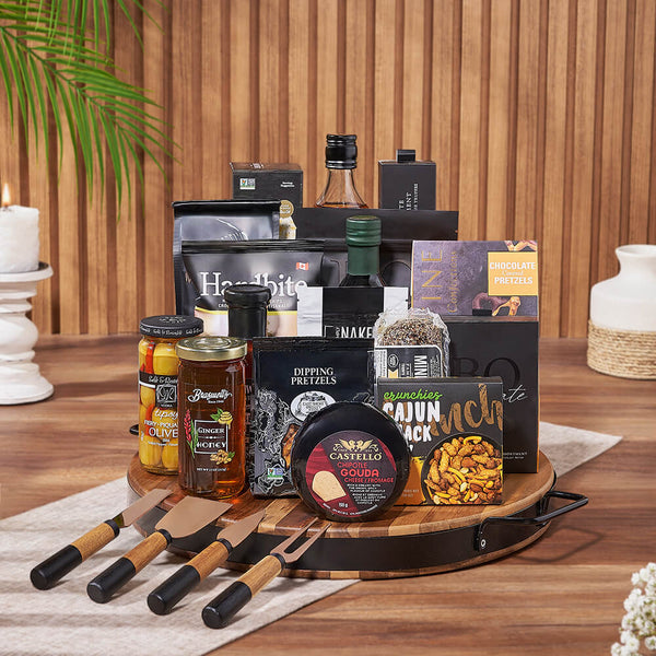 Liquor & Cheese Platter Gift Set – Liquor gift baskets – Montreal