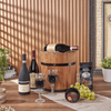 Lovely Wine Cheese Barrel - Premium Wines, wine gift, wine, fruit gift, fruit, cheese gift, cheese, Montreal delivery