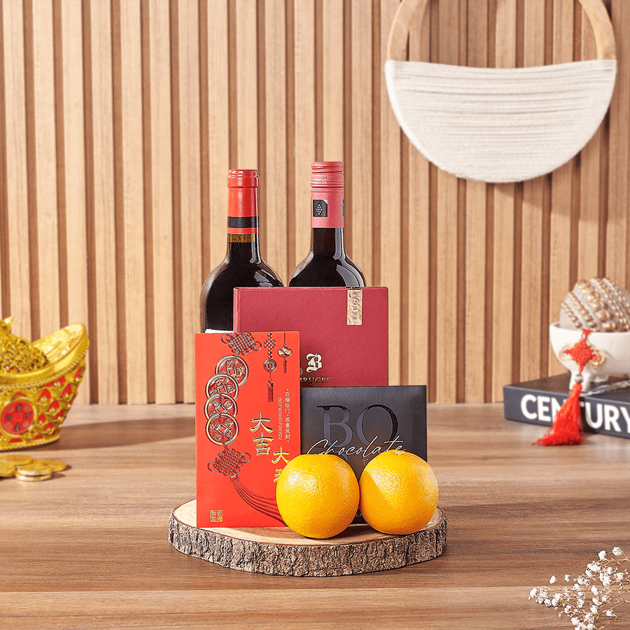 Lunar New Year Wine Duo Gift, wine gift, wine, chinese new year gift, chinese new year, lunar new year gift, lunar new year, Montreal delivery