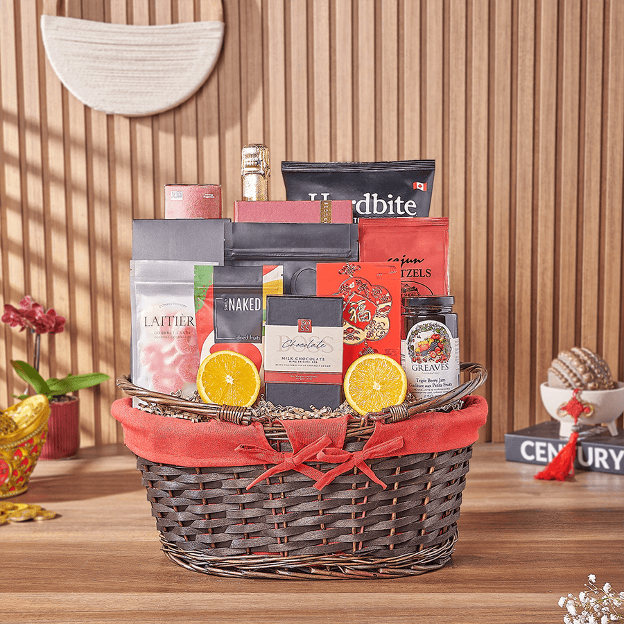 Luxe Chinese New Year Champagne Gift, champagne gift, champagne, sparkling wine gift, sparkling wine, chinese new year gift, chinese new year, lunar new year gift, lunar new year, Montreal delivery