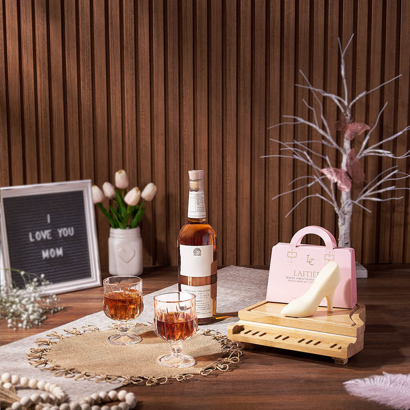Mother's Day Swansea Liquor & Chocolate Basket, mothers day gift basket, mothers day, liquor gift basket, liquor, Montreal Delivery