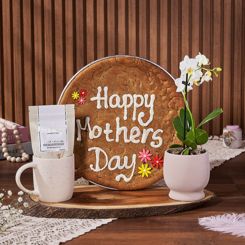 Mother’s Day Tea &amp; Cookie Gift Set, mothers day gift, mothers day, tea gift, tea, plant gift, plant, Montreal delivery