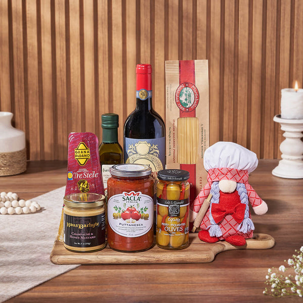 Pasta Chef & Wine Gift Set, wine gift, wine, pasta gift, pasta, gourmet gift, gourmet, Montreal delivery
