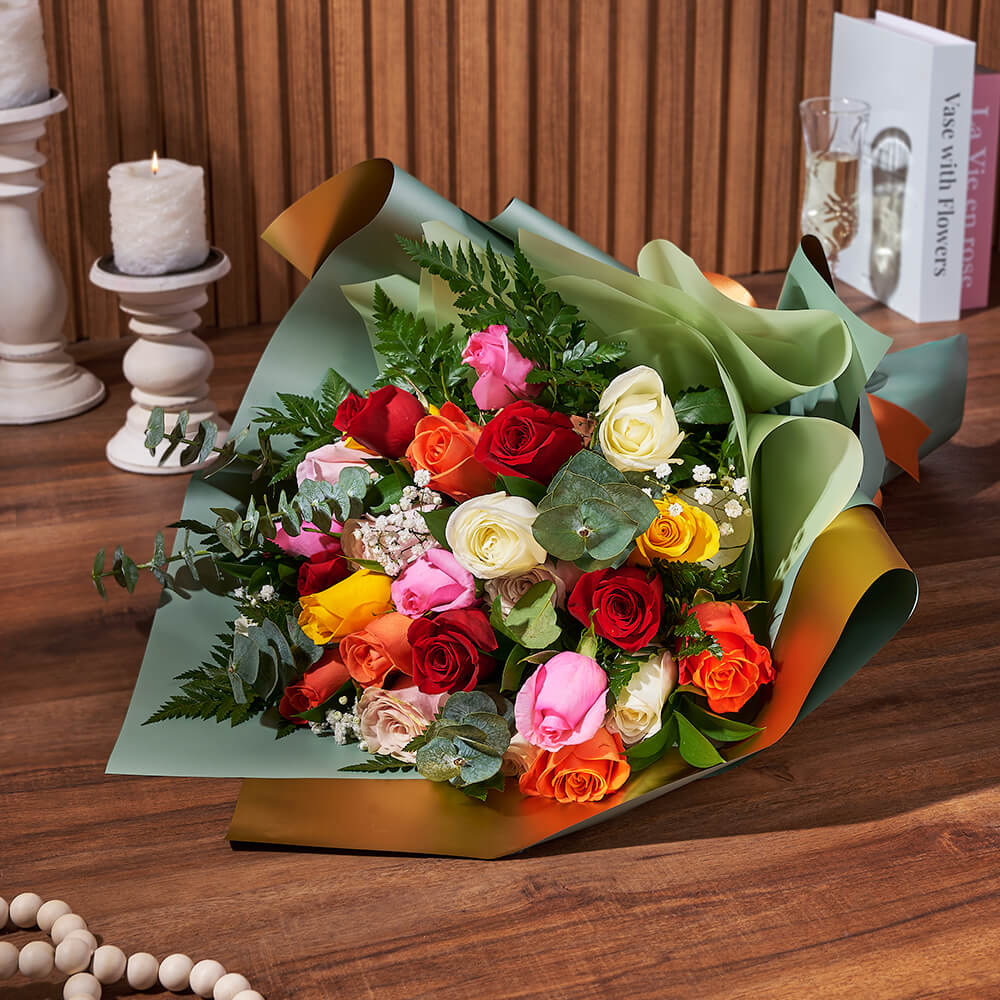 Prismatic Rose Bouquet Gift – the bouquet