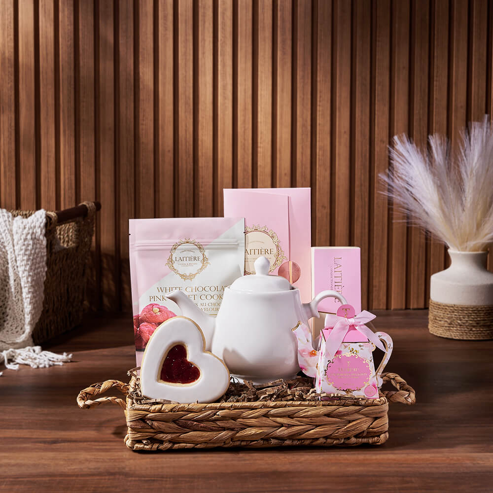 Tea Time Treats Gift Basket – how the gift is presented
