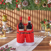 Santa’s Holiday Wine Duo Bag, Christmas gift, Christmas, wine gift, wine, holiday gift, holiday, Montreal delivery