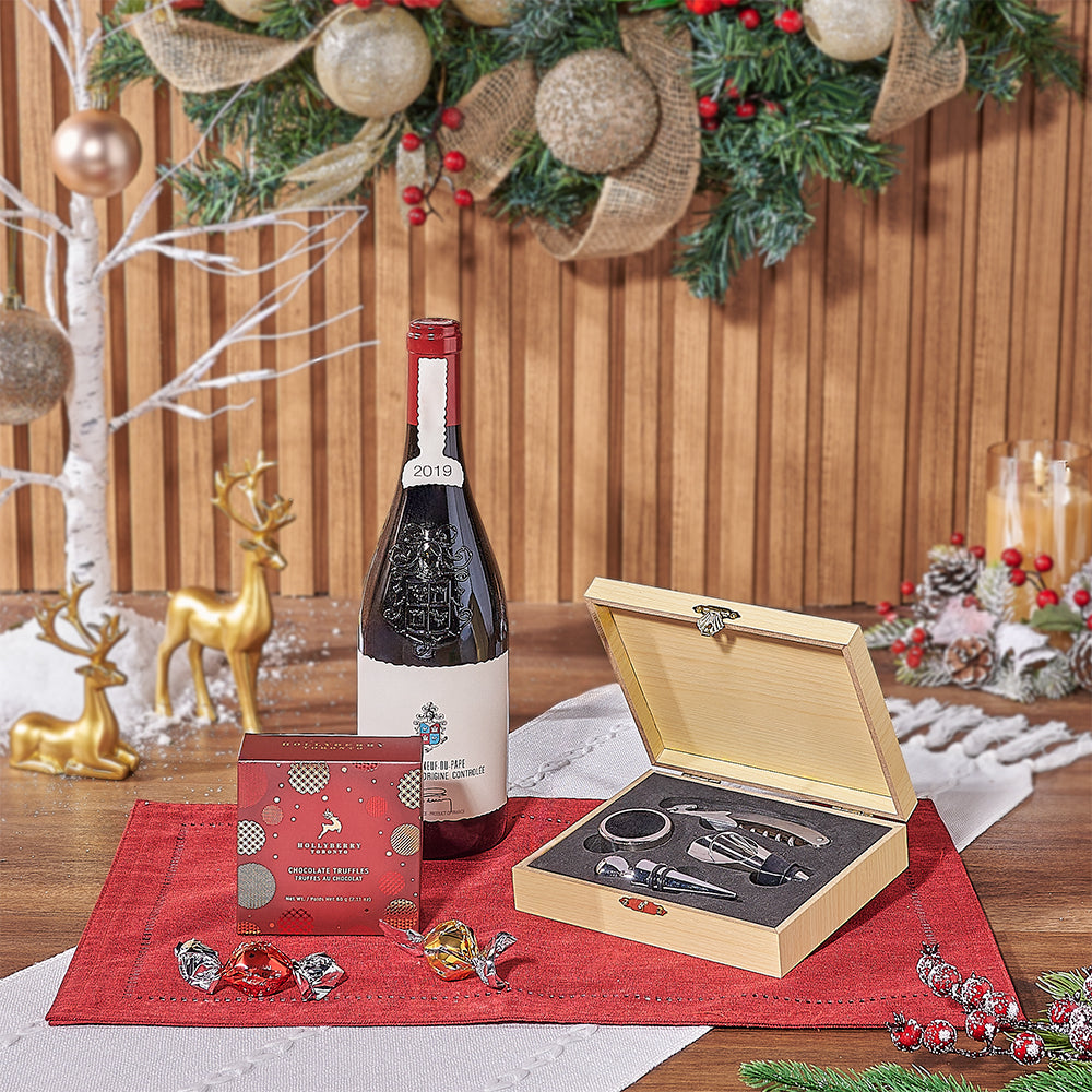 Snowman's Wine &amp; Chocolate Pairing, wine gift, wine, chocolate gift, chocolate, Christmas gift, christmas, Montreal delivery