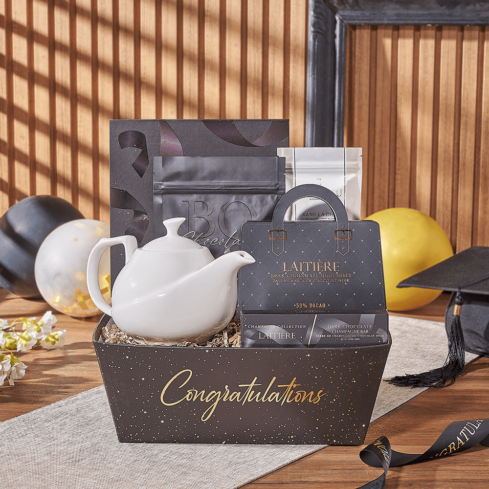 Soothing Tea Graduation Gift, tea gift, tea, graduation gift, graduation, chocolate gift, chocolate, Montreal delivery