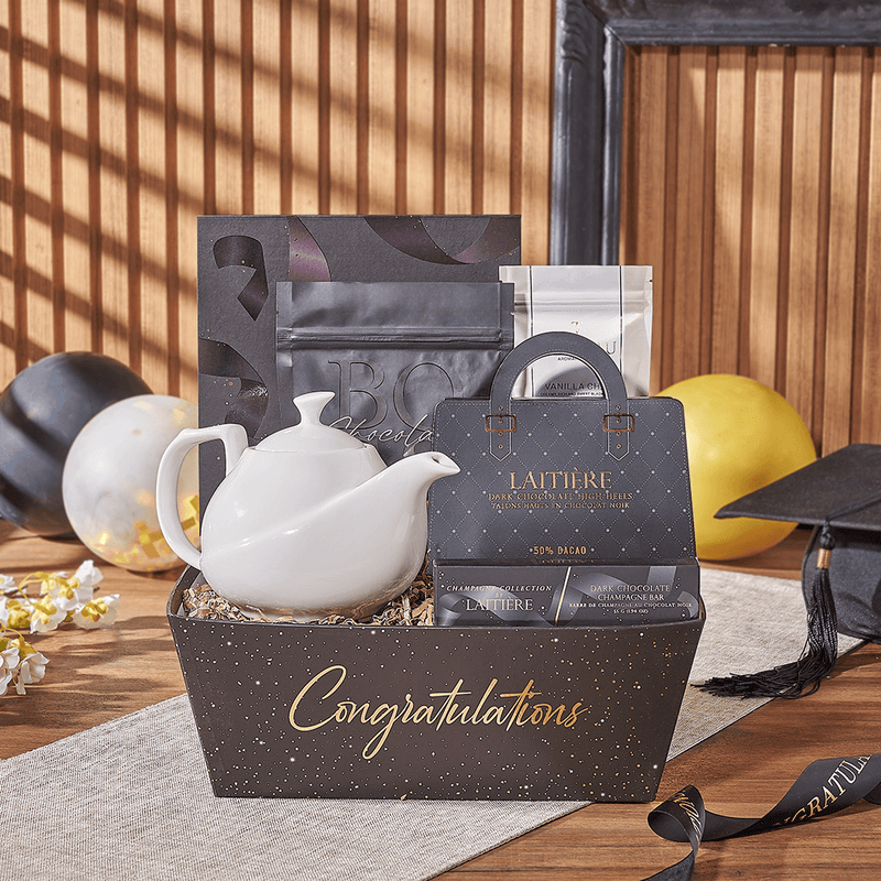 Soothing Tea Graduation Gift, tea gift, tea, graduation gift, graduation, chocolate gift, chocolate, Montreal delivery
