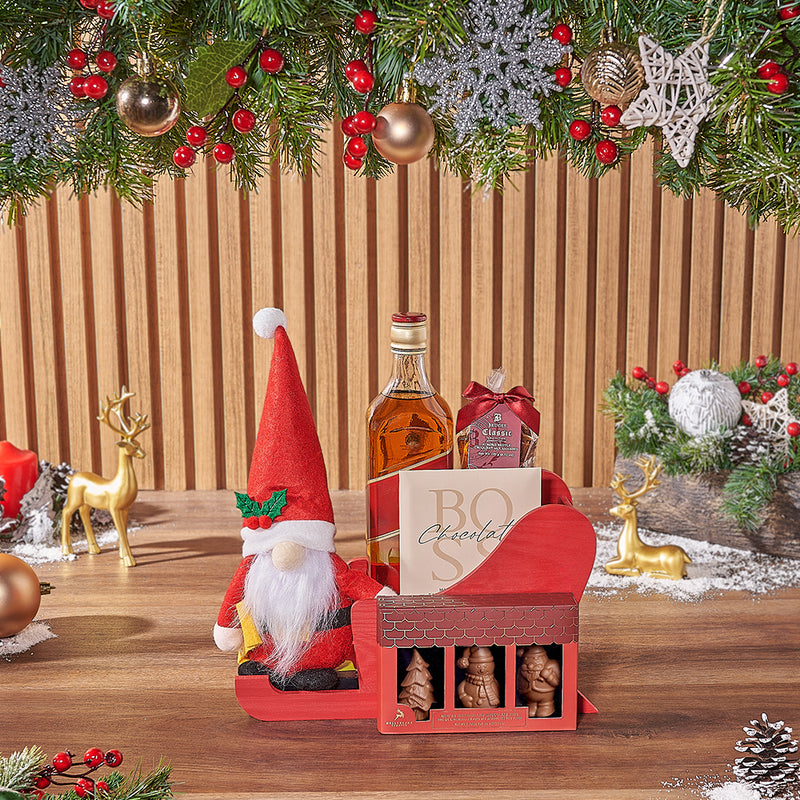 Spirits & Sleighing Gift Set, Christmas gift, Christmas, liquor gift, liquor, chocolate gift, chocolate, Montreal delivery