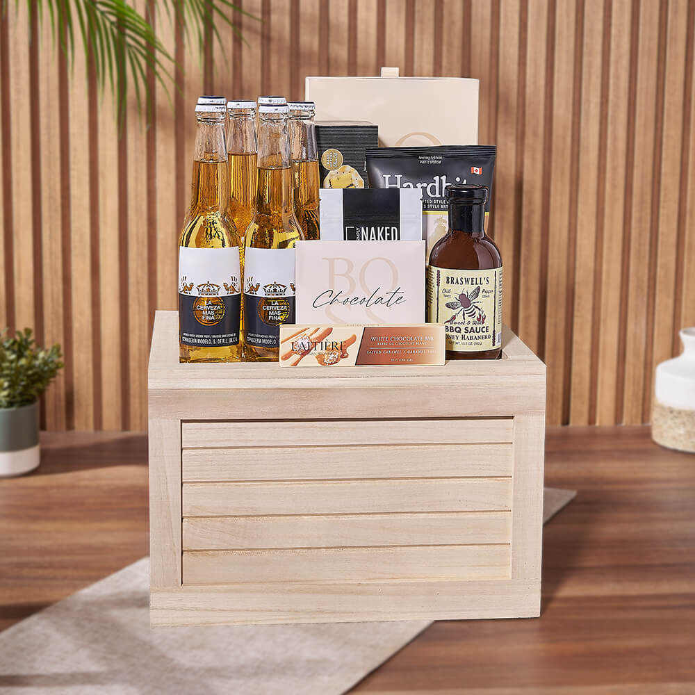 Spread a Smile Corona Crate, beer gift, beer, chocolate gift, chocolate, snack gift, snack,  Montreal delivery