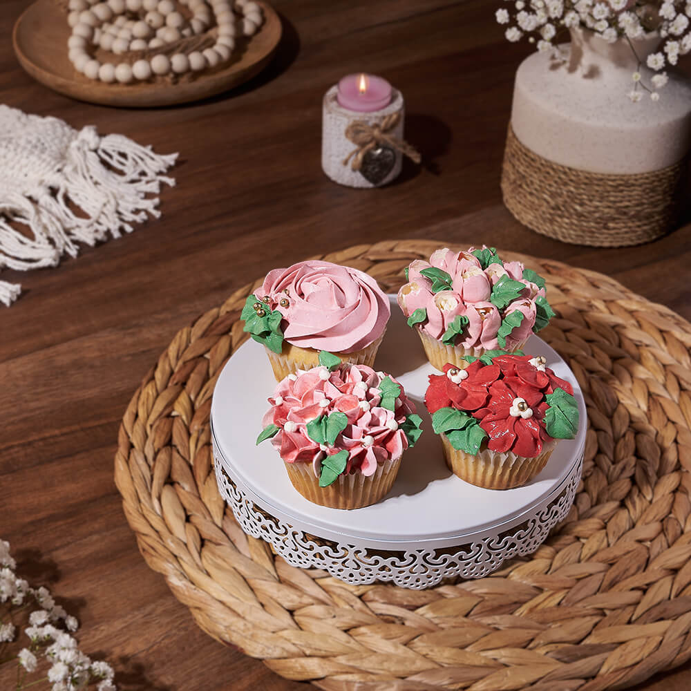 Sweet Mother's Day Vanilla Cupcakes, mothers day gift, mothers day, gourmet gift, gourmet, cake gift, cake, Montreal delivery 