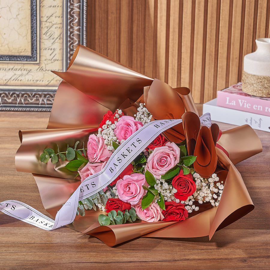 The Celebration Rose Bouquet from Montreal Baskets - Flower Gift Basket - Montreal Delivery