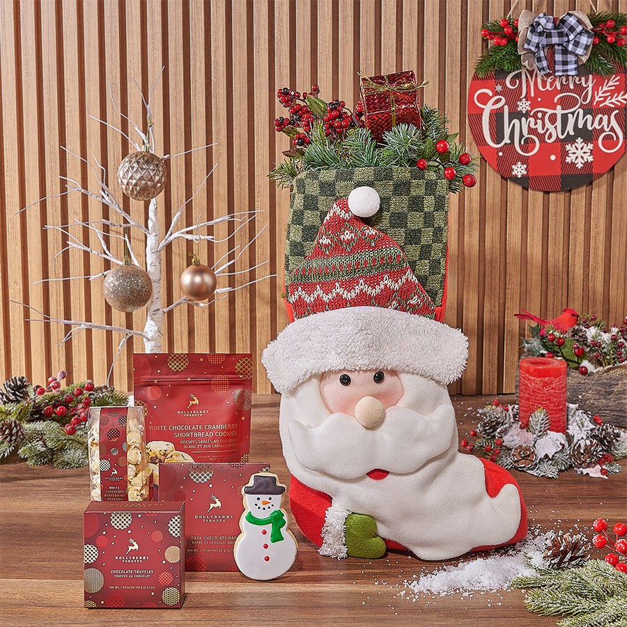 The Chocolate Treat Stocking Gift Set, chocolate gift, chocolate, cookie gift, cookie, Christmas gift, Christmas, Montreal delivery