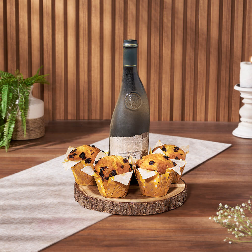 The Classic Muffin & Wine Gift Set, wine gift, wine, muffin gift, muffin, Montreal delivery