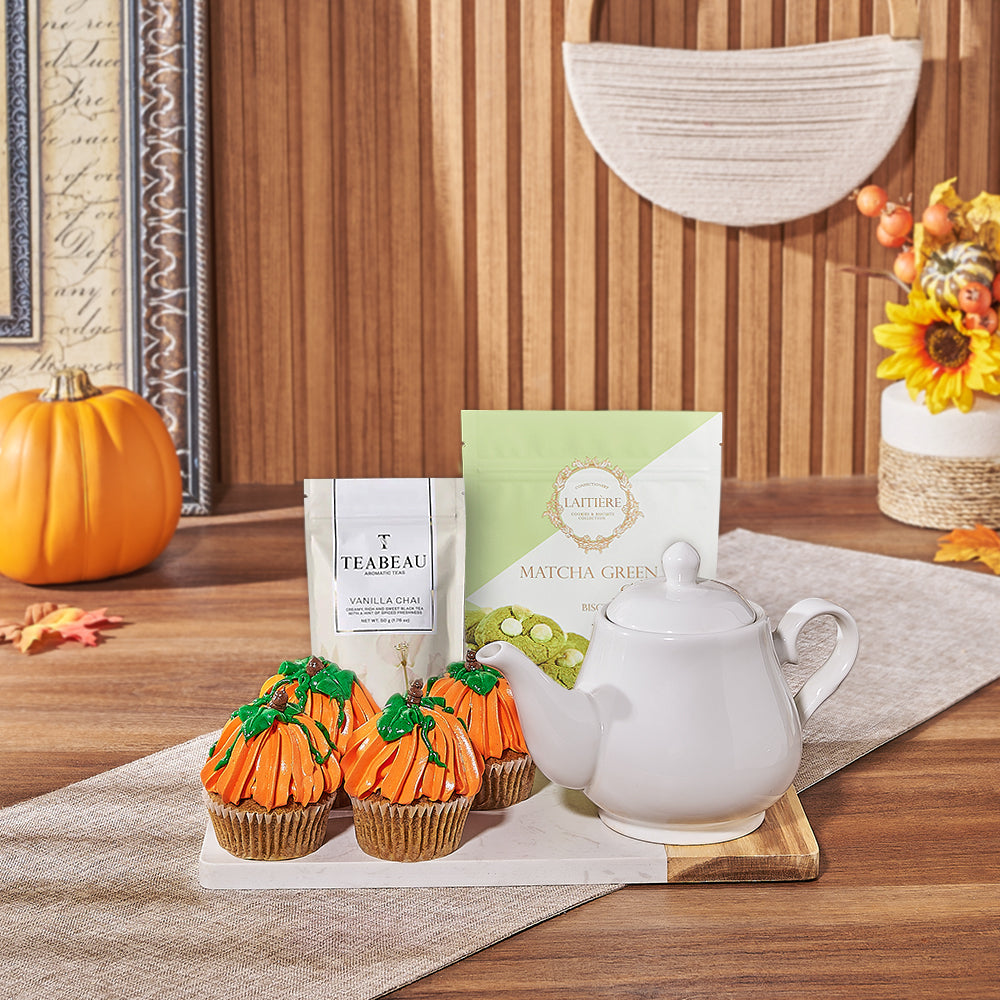 Great Pumpkin Cupcake & Tea Gift – how the gift is presented