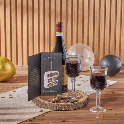 The Marvelous Birthday Gift Set, wine gift, wine, birthday gift, birthday, chocolate gift, chocolate, Montreal delivery