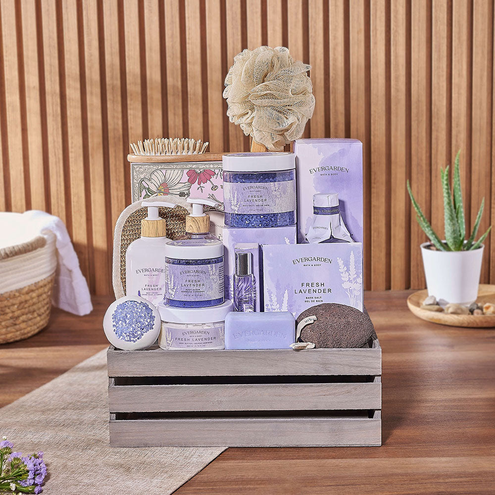 The Ultimate Spa Basket For Her, spa gift, spa, bath &amp; body gift, bath &amp; body, chocolate gift, Montreal delivery
