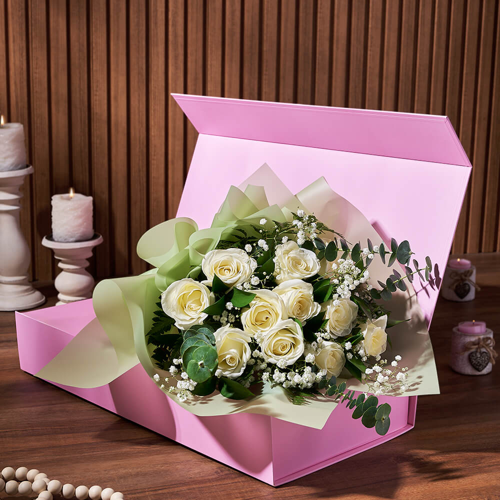 White Rose Gift Box – how the gift is presented