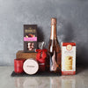 Bubbly & Sweet Valentine’s Gift Basket from Montreal Baskets - Champagne Gift Basket - Montreal Delivery.