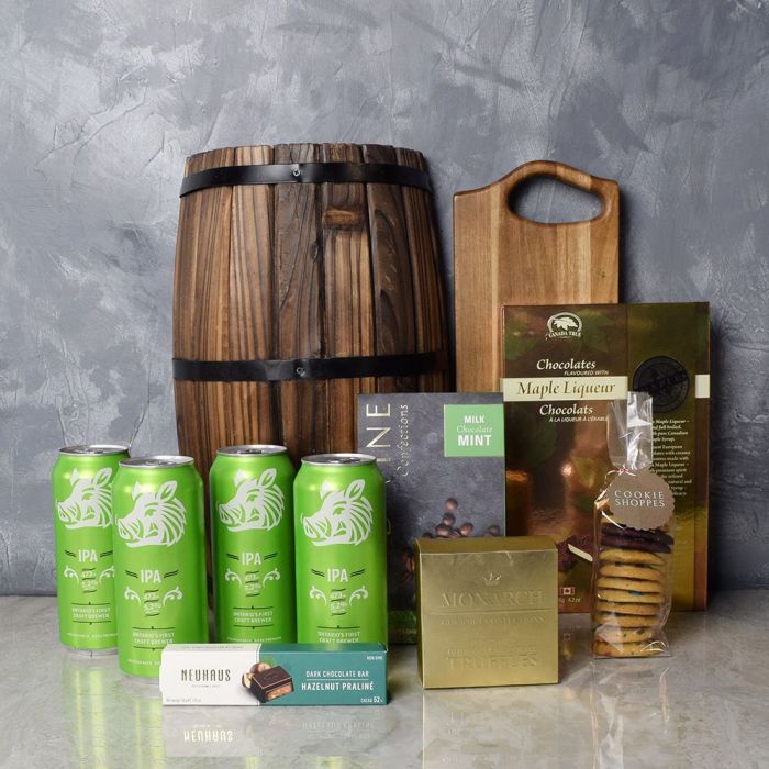Burlington St. Patrick’s Day Basket from Montreal Baskets - Beer Gift Basket - Montreal Delivery.
