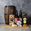 "Cheesy Craft Beer Basket" Beer, Biscuits, and Gourmet Cheese and Crackers from Baskets Montreal - Montreal Delivery