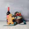 Gingerbread Man & Wine Gift Set from Montreal Baskets - Wine Gift Set - Montreal Delivery.