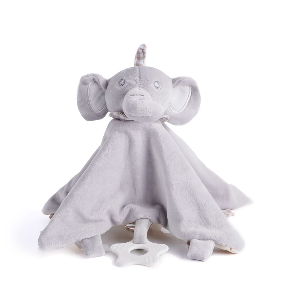 Grey Plush Elephant Blanket from Montreal Baskets - Plush Gift - Montreal Delivery.
