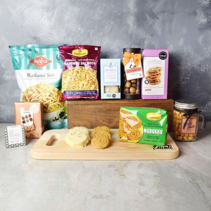 Traditional Diwali Treats Gift Basket – how the gift is presented