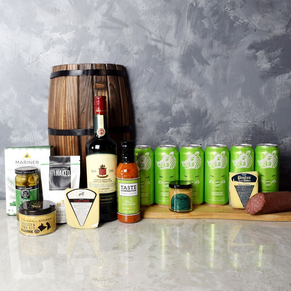Quayside St. Patrick’s Day Basket Beers and Snacks from Montreal Baskets - Montreal Delivery
