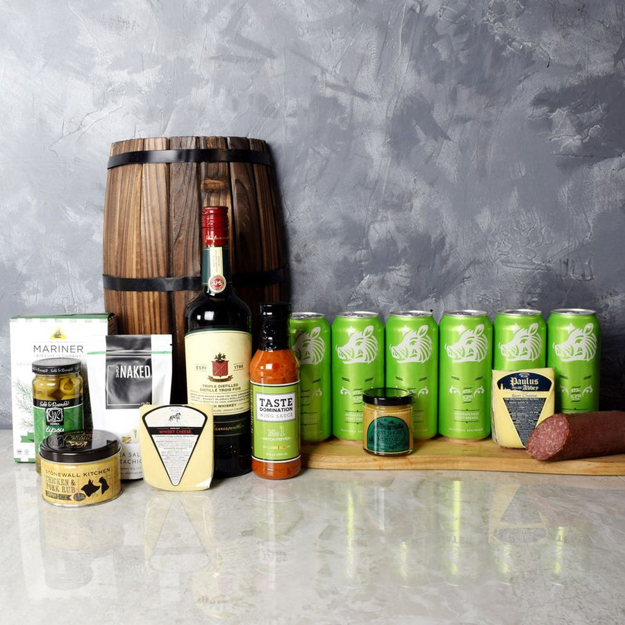 Quayside St. Patrick’s Day Basket Beers and Snacks from Montreal Baskets - Montreal Delivery